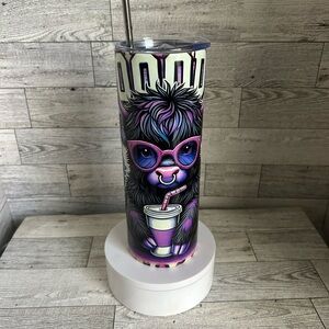 Purple and Black Animal Design Tumbler